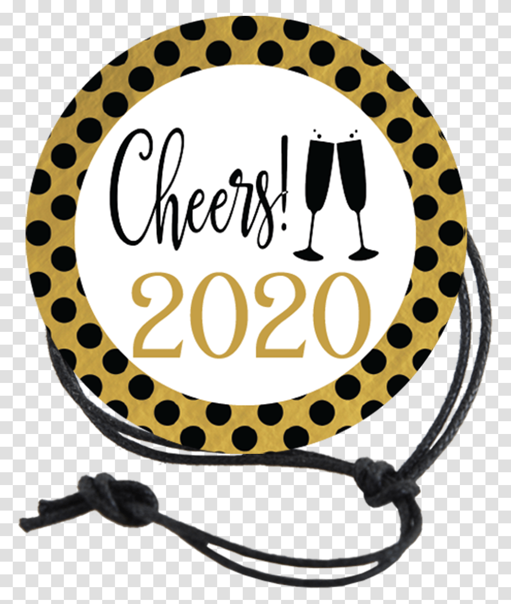 2020 With Polka Dots Design, Label, Cutlery, Fork Transparent Png