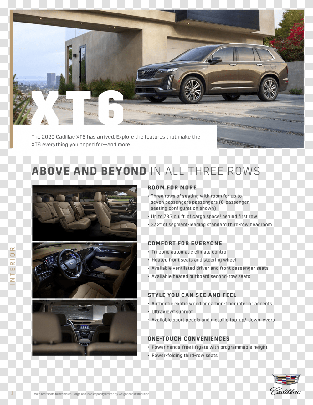 2020 Xt6 Digital Brochure Cadillac Xt6 Service, Car, Vehicle, Transportation, Advertisement Transparent Png