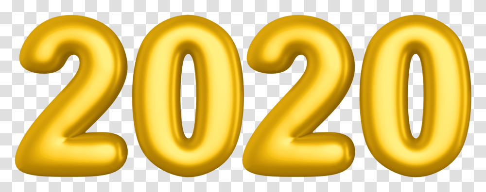 2020 Yellow Clip Art Image 2020 Balloons, Number Transparent Png