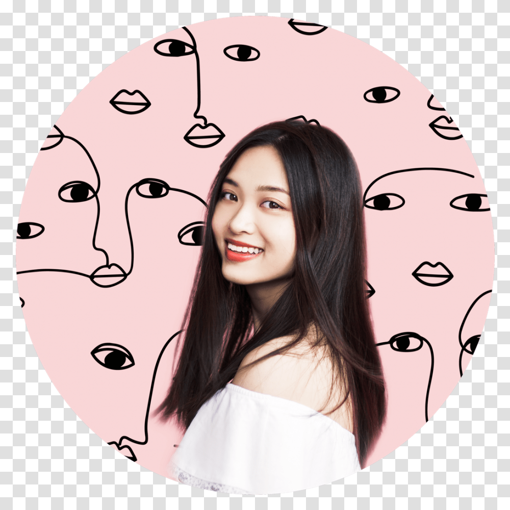 2021 Profile Picture Sizes Cheat Sheet Asian Girl Stock, Person, Face, Female, Text Transparent Png