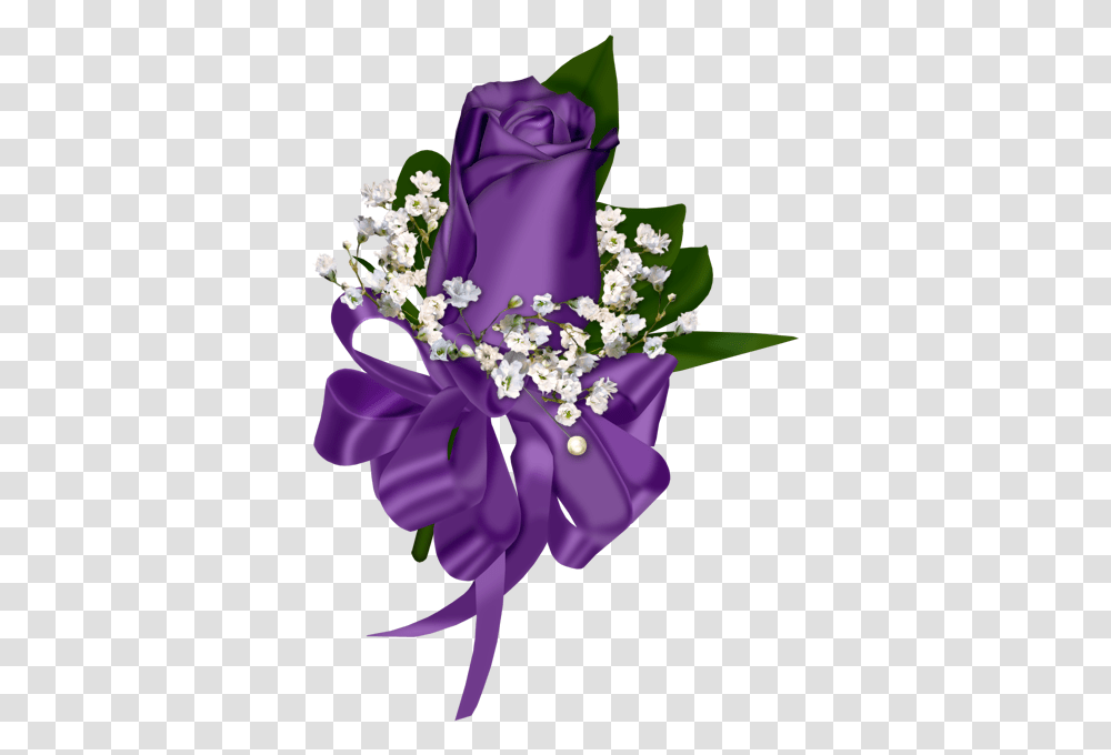 203kb Purple Rose Clipart Full Size Single Purple Rose Clip Art, Plant, Graphics, Floral Design, Pattern Transparent Png