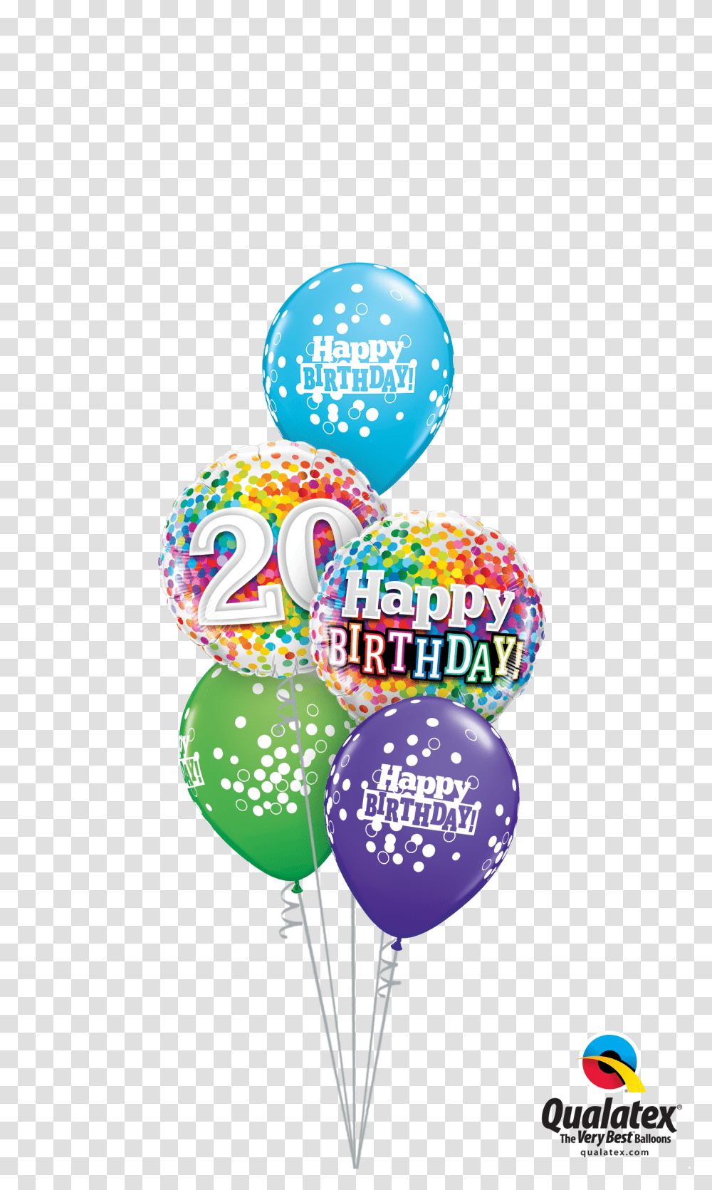 20th Bday Confetti Dots Classic At London Helium Balloons, Paper, Flyer Transparent Png