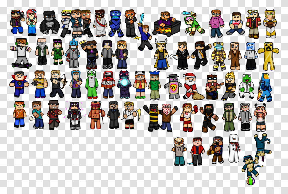210 Pixels All Minecraft Youtubers, Beer, Super Mario, Toy Transparent Png