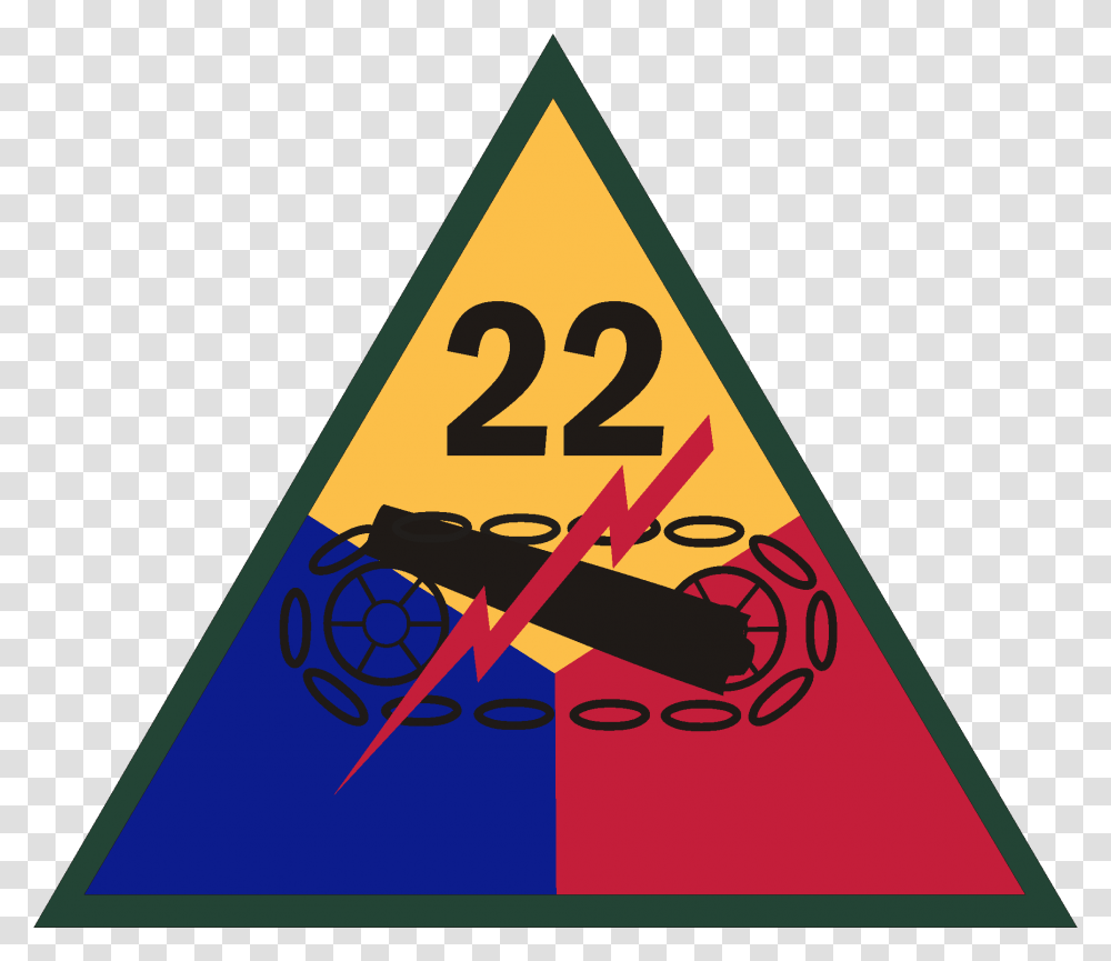 22nd Armor Insignia 11th Armored Division Logo, Triangle, Road Sign Transparent Png