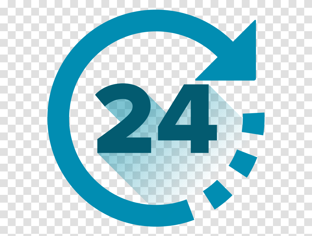 24 Hours, Recycling Symbol, Sign Transparent Png