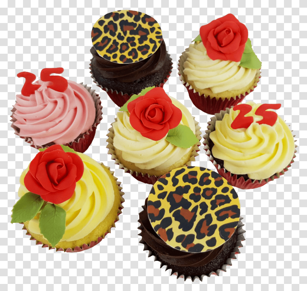 25th Birthday Cupcakes Cb Cc005 Cupcake, Cream, Dessert, Food, Creme Transparent Png