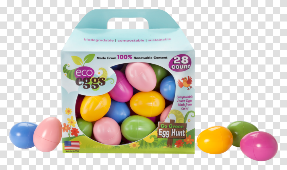 28 Count Boxes Of Large Eggs Eco Plastic Easter Eggs, Food, Sweets, Confectionery, Candy Transparent Png