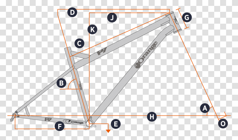 29 S Orange Bikes Orange P7 Geometry, Plot, Label, Utility Pole, Diagram Transparent Png