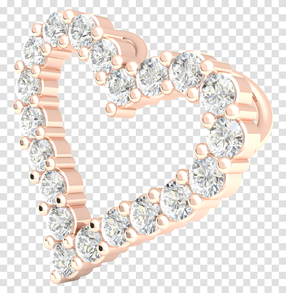 2ct Round Real Diamond Pave Heart Pendant For Women Heart, Accessories, Accessory, Jewelry, Bracelet Transparent Png