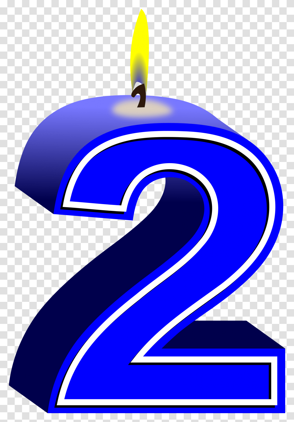 2nd Birthday Logo, Number, Candle Transparent Png