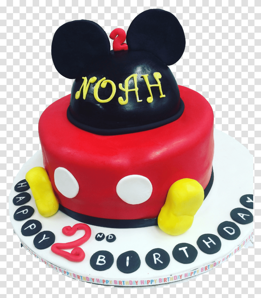 2nd Birthday Mickey Mouse Cake Hd Download 2nd Birthday Mickey Mouse Cake, Dessert Transparent Png