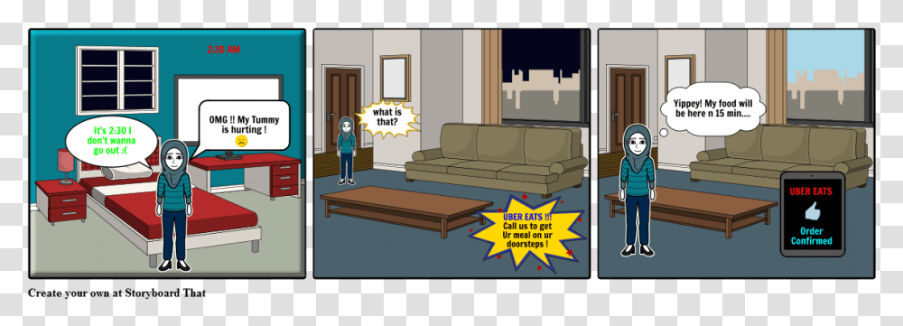 2nd Person Comic Strip, Couch, Furniture, Table, Room Transparent Png
