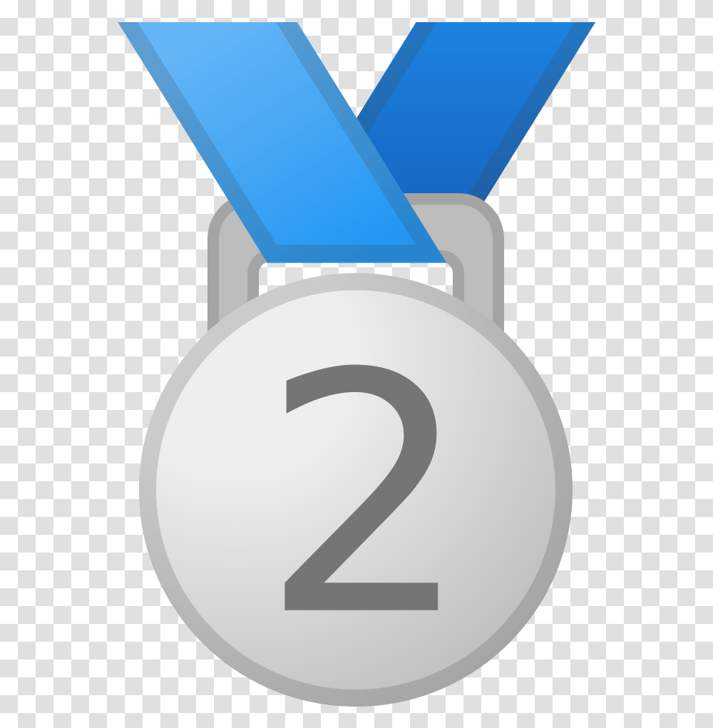 2nd Place Medal Icon Medal Emoji Messenger, Number, Wristwatch Transparent Png