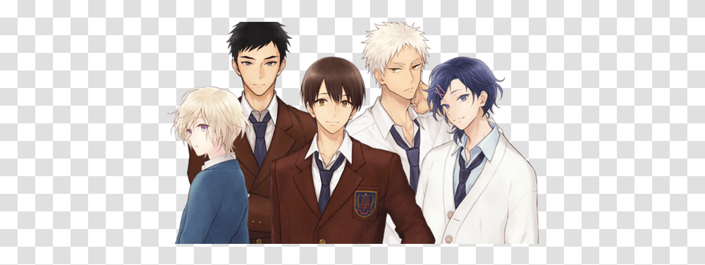2nd Promo Video For Sanrio Boys Smartphone Dating App Group Of Boys Anime, Person, Manga, Comics, Book Transparent Png