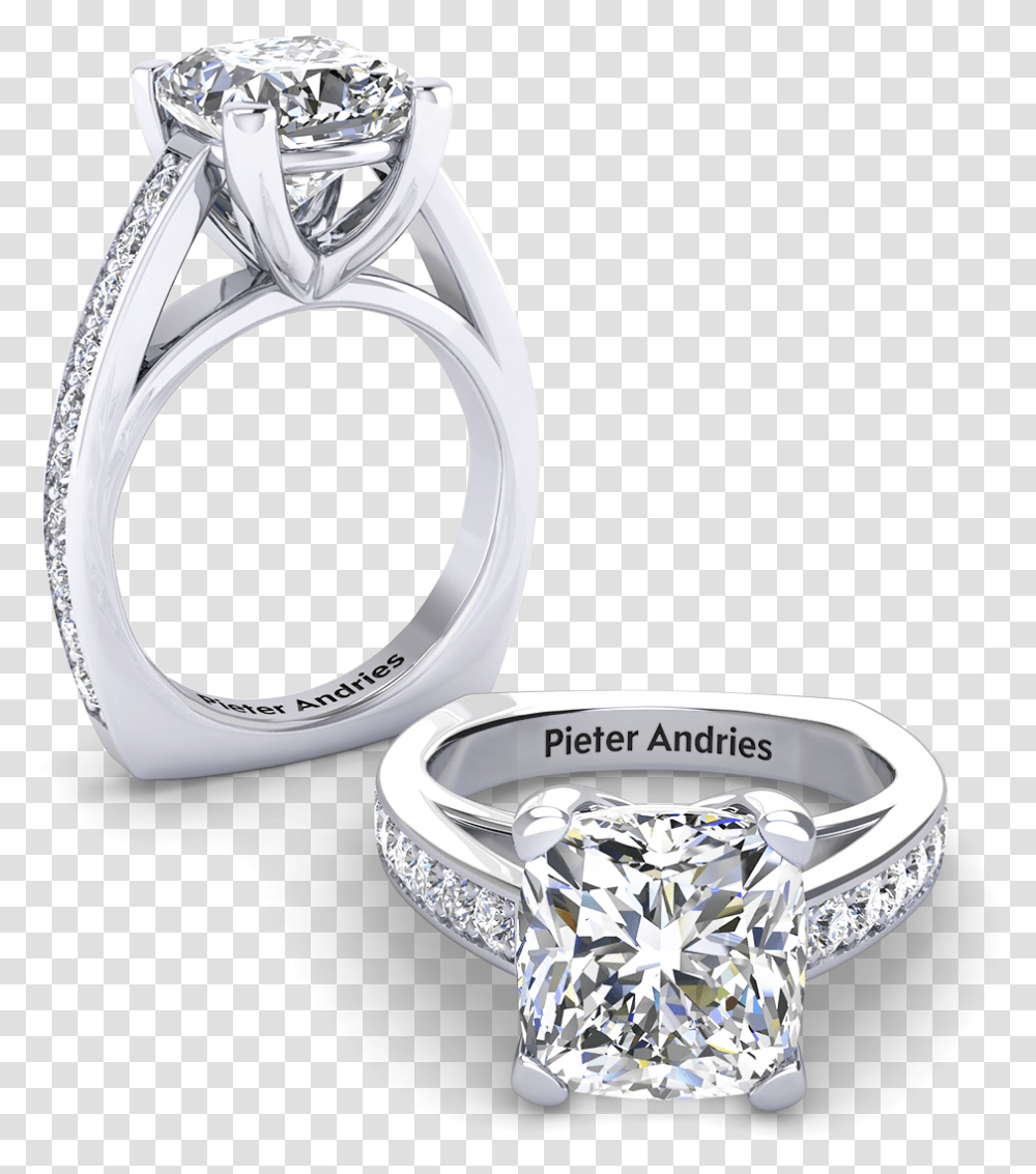 2view L Engagement Ring, Platinum, Silver, Accessories, Accessory Transparent Png