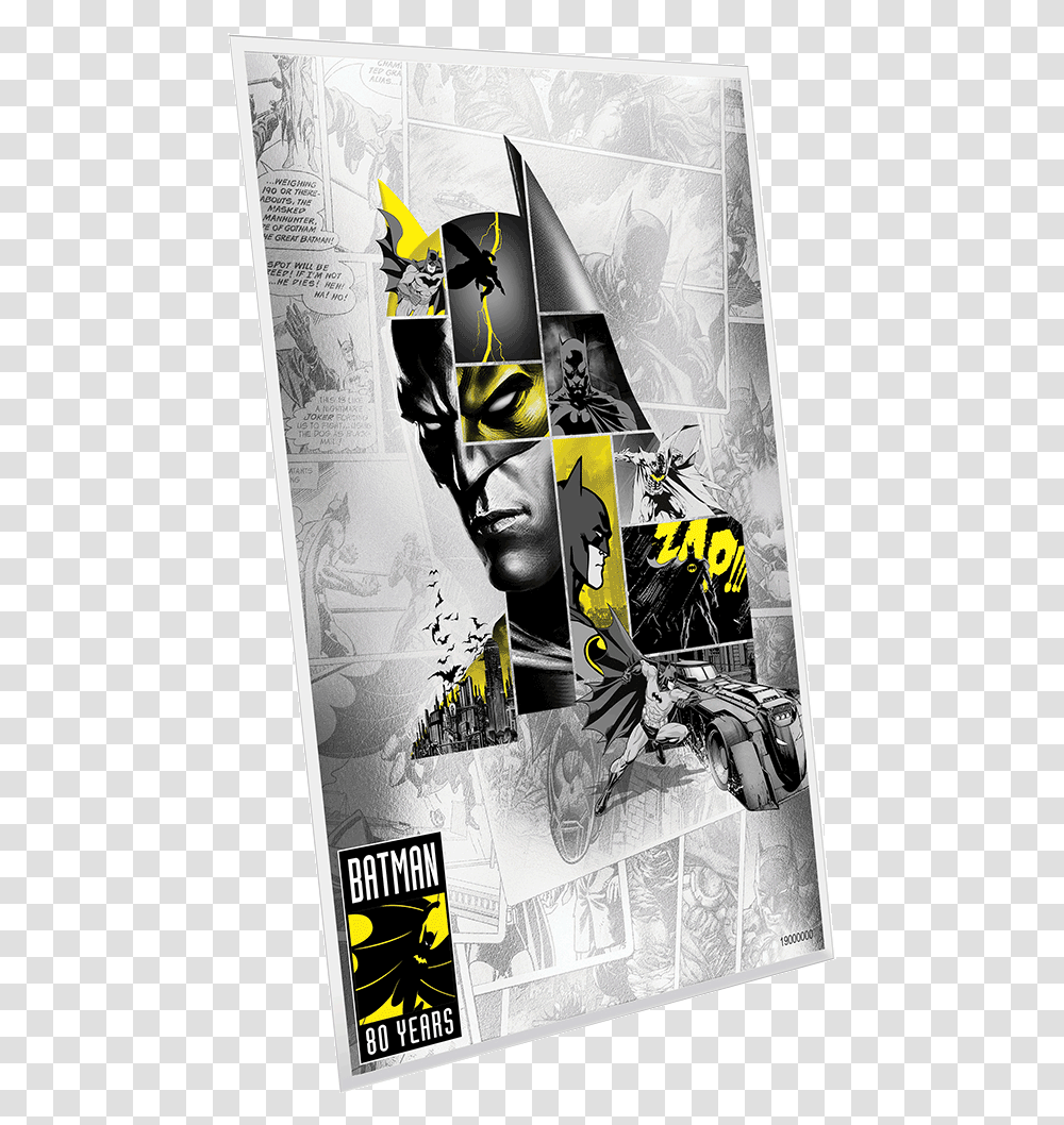 3 Batman 80th Year Anniversary, Poster, Advertisement, Person, Human Transparent Png
