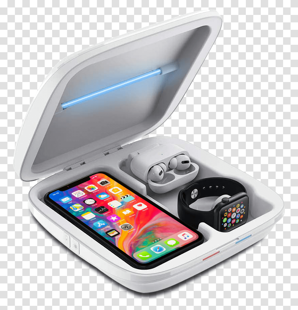 3 In 1 Uv Phone Sanitizer With Wireless Charger, Electronics, Mobile Phone, Cell Phone, Iphone Transparent Png