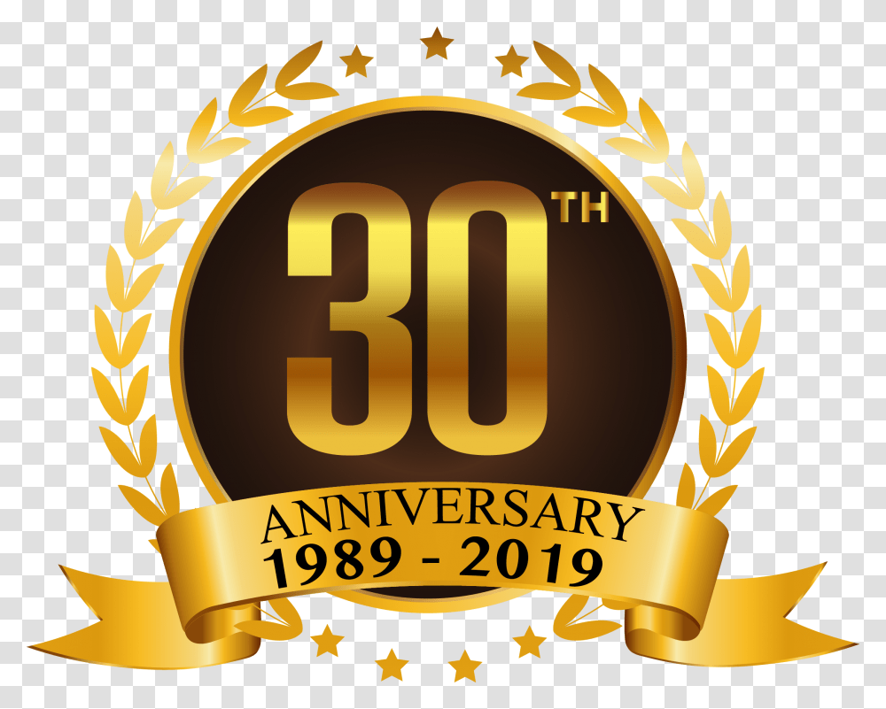 30th Anniversary 1989 2019, Number, Label Transparent Png
