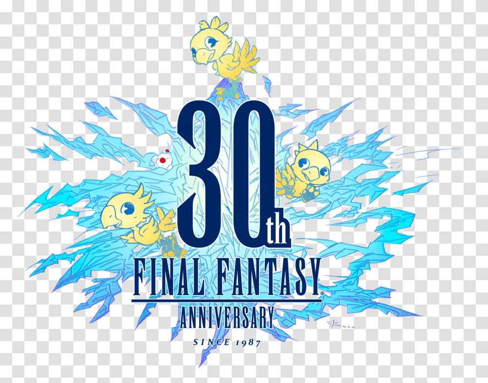 30th Anniversary Logo Final Fantasy 30 Years, Poster, Advertisement, Paper Transparent Png