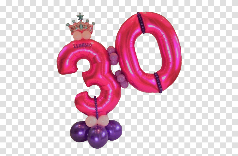 30th Birthday Princess Theme Display 30th Birthday Happy 30th Birthday Princess, Toy, Ball, Heart, Inflatable Transparent Png