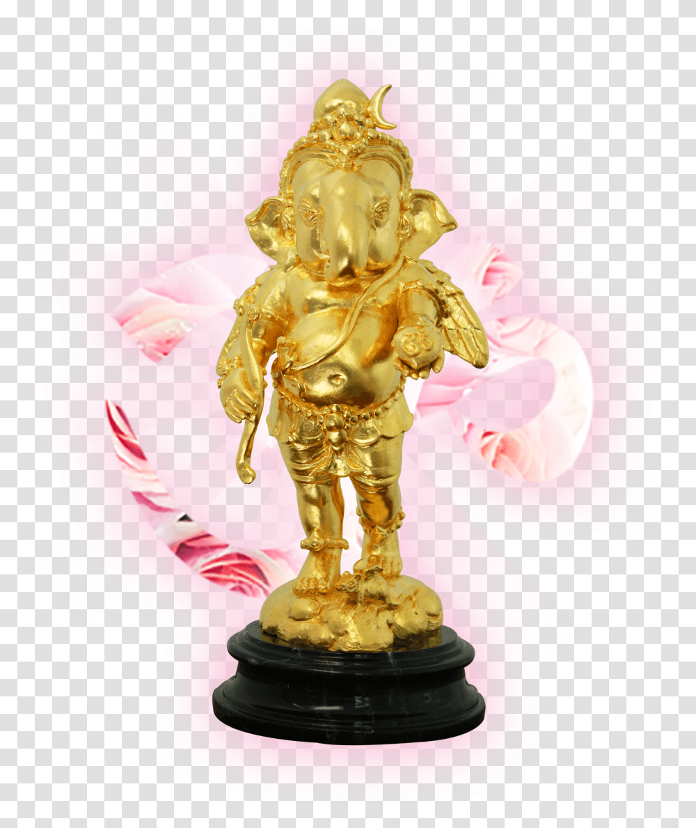 Golden Ganesh, Toy, Trophy, Worship Transparent Png