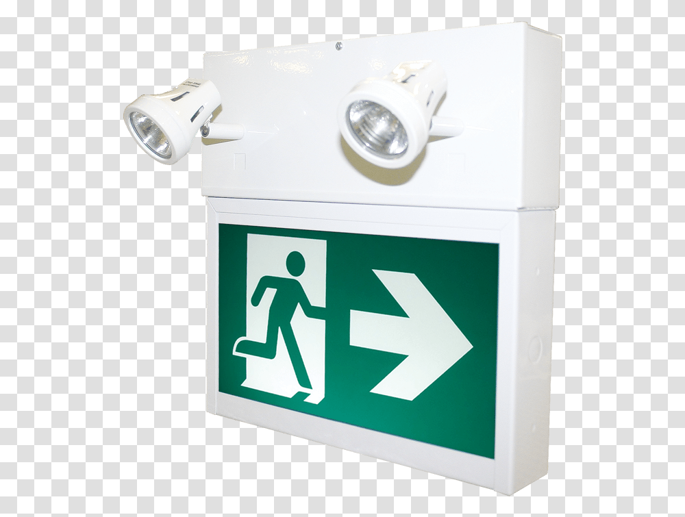 36w Running Man Steel Combo Fire Equipment Running Man Exit Signs Ontario, Symbol, Light, Mailbox, Letterbox Transparent Png