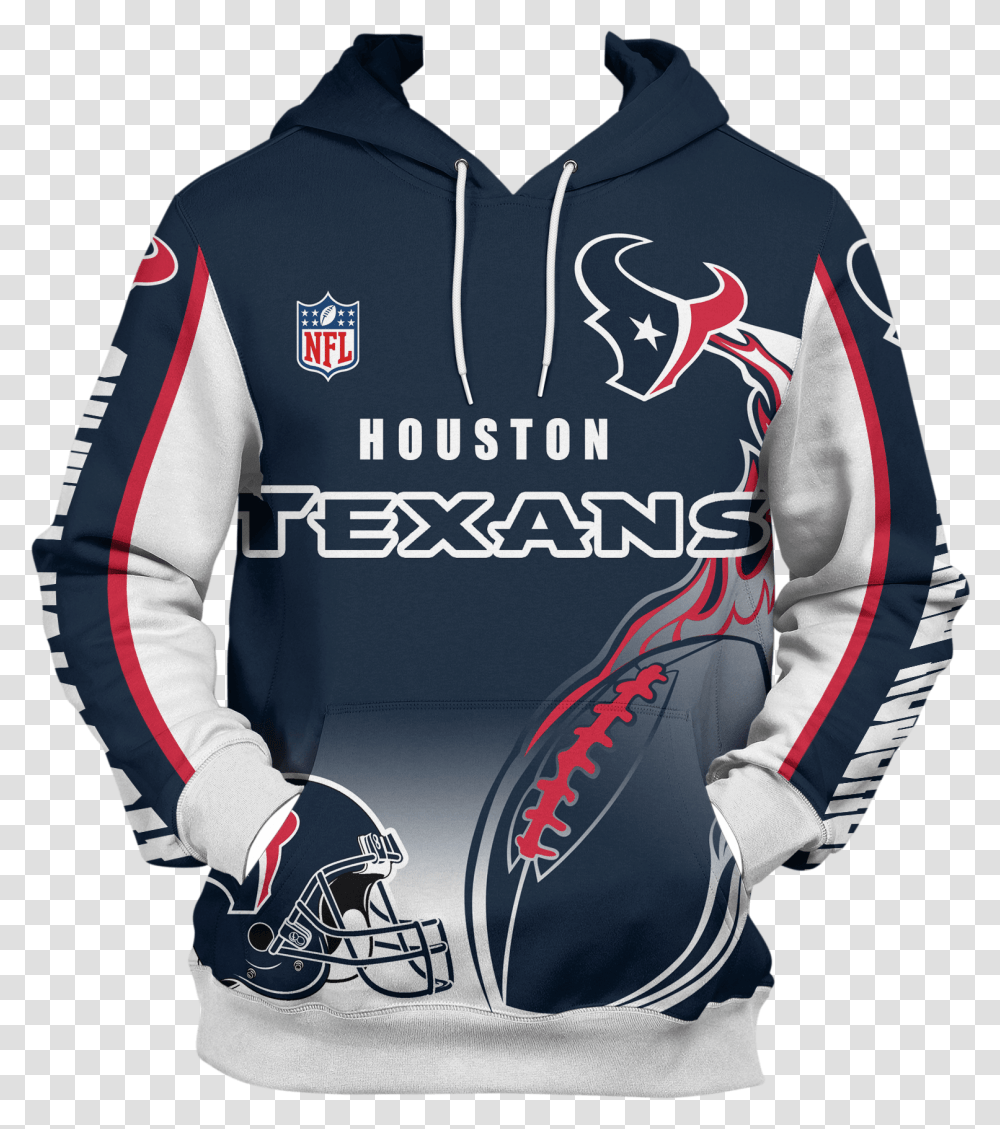 3d All Over Printed Hoodie Houston Texans Professional American Football, Clothing, Apparel, Sweatshirt, Sweater Transparent Png