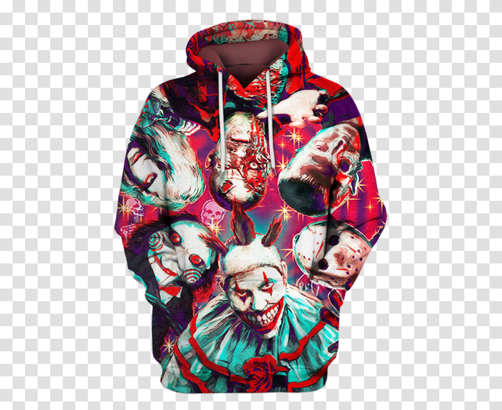 3d American Horror Story Hoodie Jason Voorhees, Sweatshirt, Sweater, Collage Transparent Png
