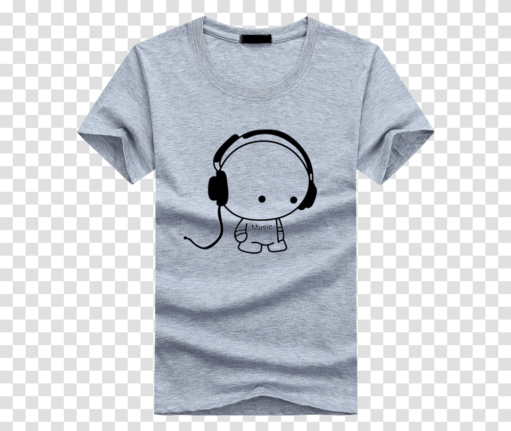 3d Anime Funny T Shirts White Headset Design T Shirt Print, Apparel, T-Shirt, Sleeve Transparent Png