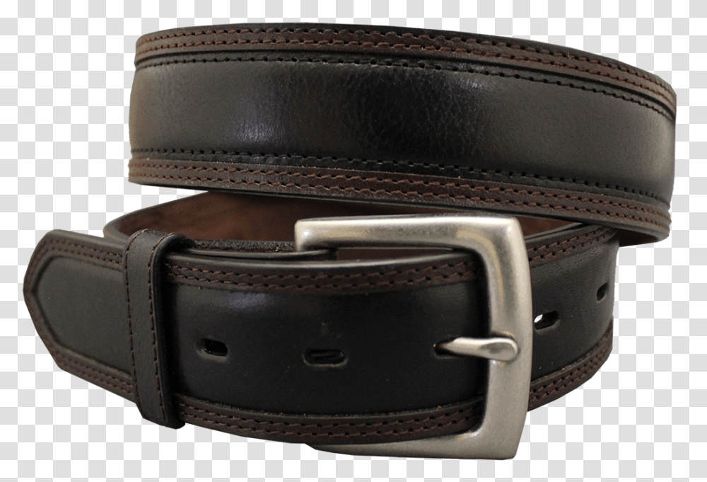 3d Belt Men's Blackbrown Double Row Stitching Leather Belt, Accessories, Accessory, Buckle Transparent Png