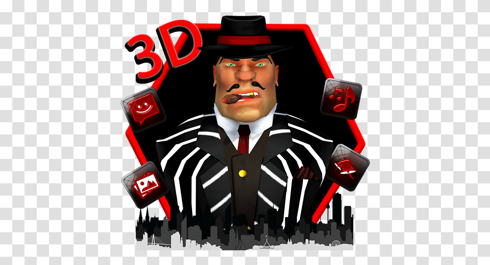 3d Black Smoking Man Theme Apk 112 Download Apk Latest Gentleman, Person, Tie, Military Uniform, Crowd Transparent Png