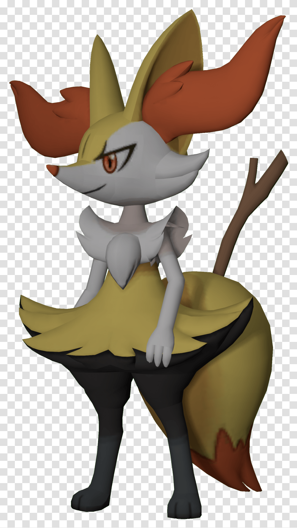 3d Braixen Warning Download Portable Network Graphics, Figurine, Sweets, Food, Confectionery Transparent Png