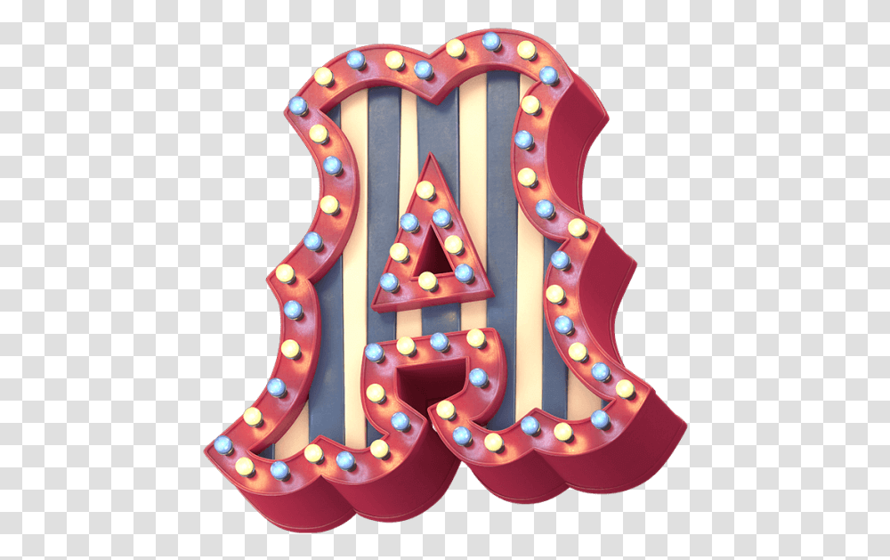 3d Bright Carnival Typeface Carnival Letter A, Food, Sweets, Confectionery, Cookie Transparent Png