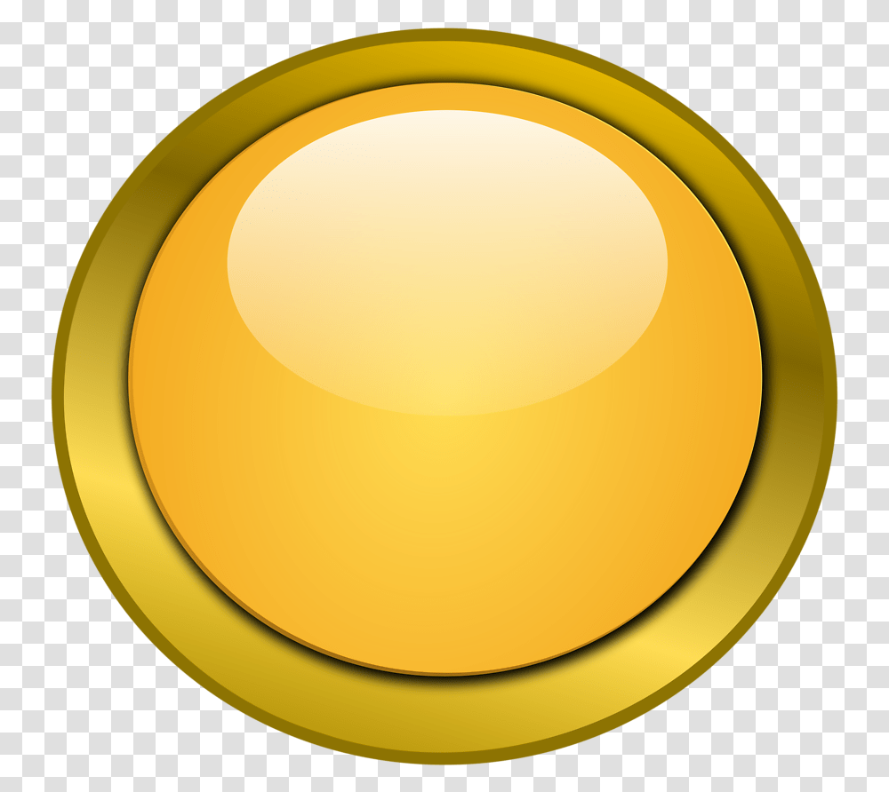 3d Button Yellow Button Background, Gold, Coin, Money, Lamp Transparent Png