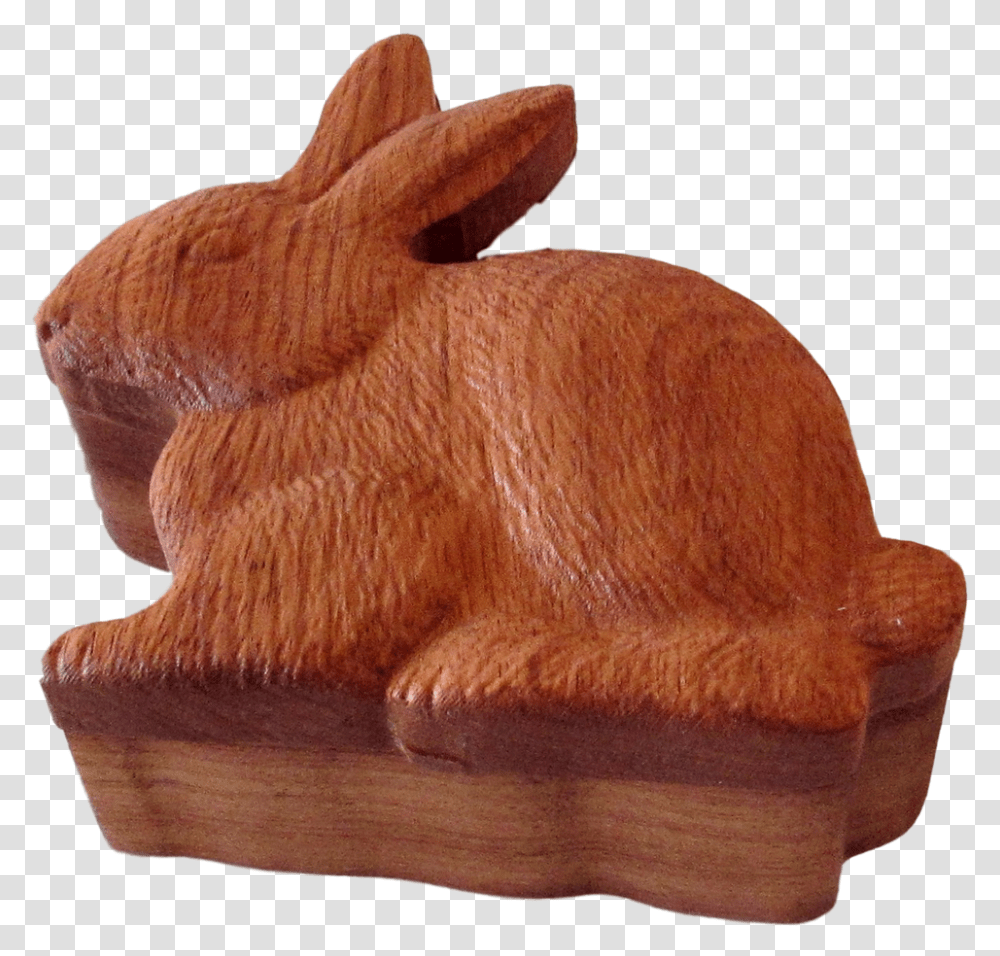 3d Carved Bunny Rabbit Box Domestic Rabbit, Aardvark, Wildlife, Mammal, Animal Transparent Png