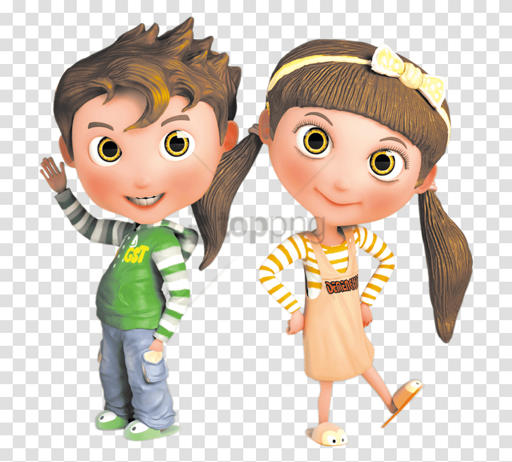 3d Childrens Image With Children Animated Background Free, Doll, Toy, Person, Human Transparent Png