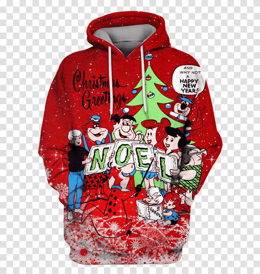 3d Christmas Greetings Hanna Barbera Tshirt Hoodie, Apparel, Sweatshirt, Sweater Transparent Png