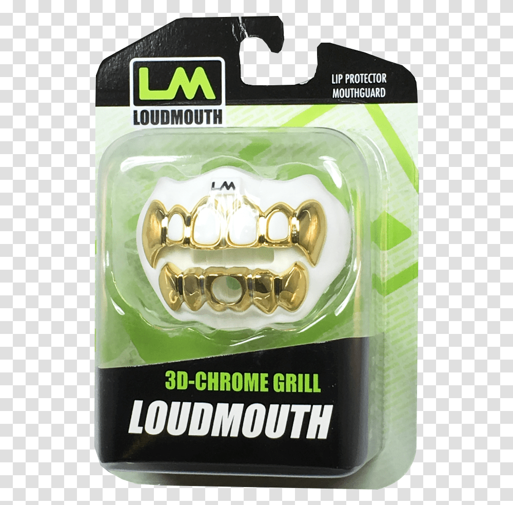 3d Chrome Grill Loudmouth Loud Mouth Guards Gold Teeth Mouth Guard Football, Jaw, Poster, Advertisement, Medication Transparent Png