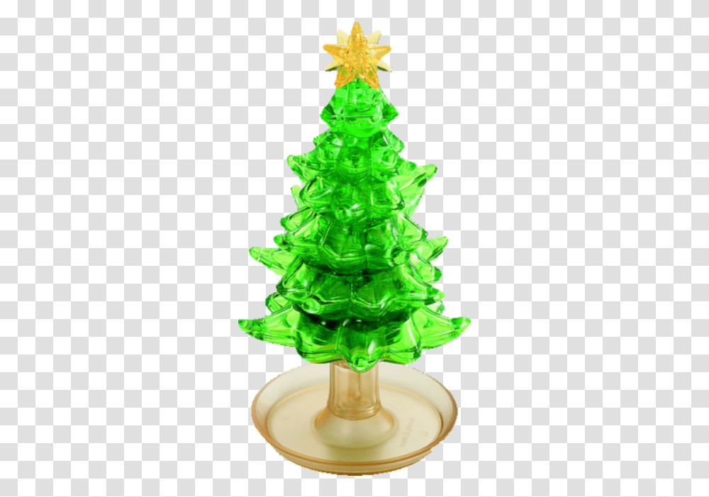 3d Crystal Puzzle Deluxe Crystal Puzzle Christmas Tree, Green, Wedding Cake Transparent Png