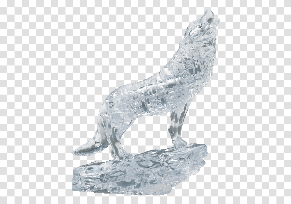 3d Crystal Puzzle Wolf, Figurine, Sculpture, Statue Transparent Png