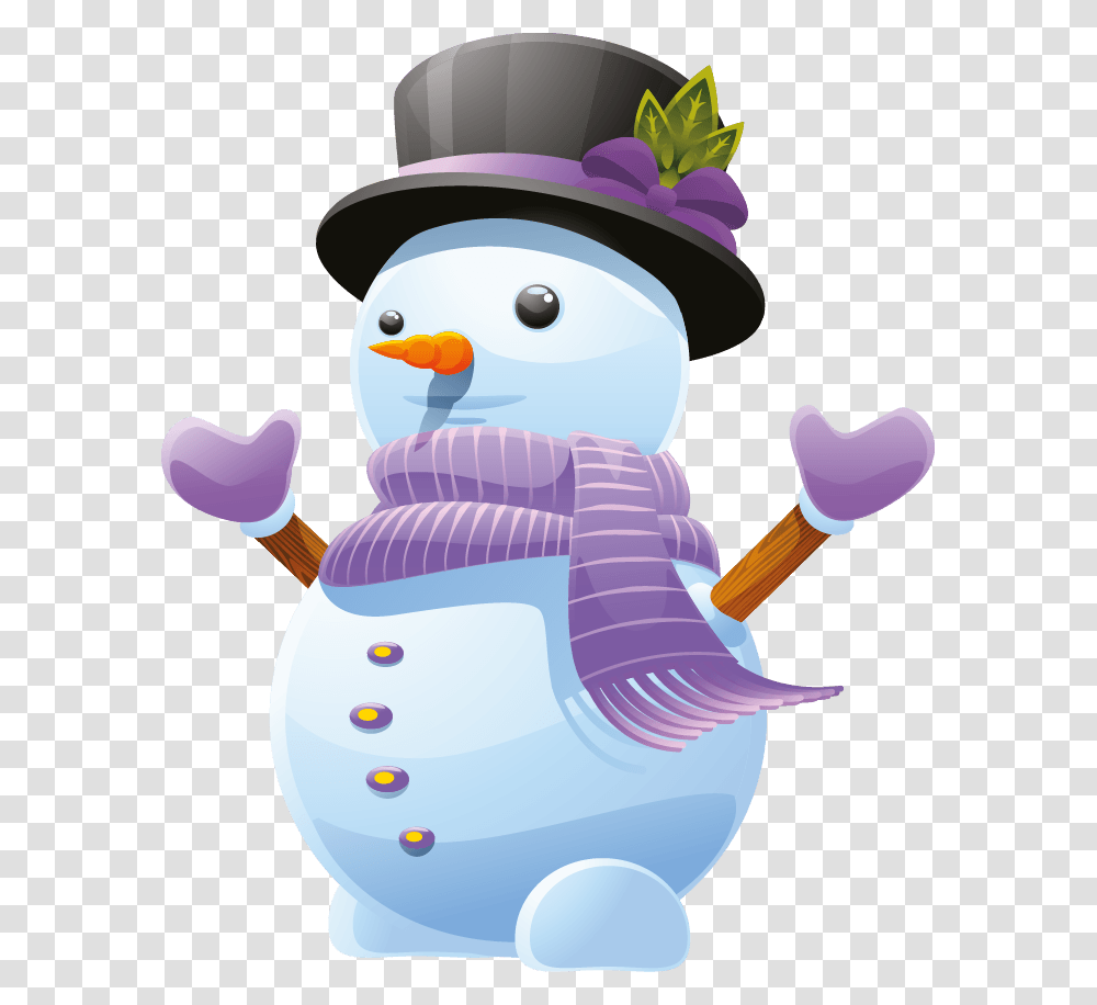 3d Cute Snowman Vector Art Snowman, Nature, Outdoors, Winter, Ice Transparent Png