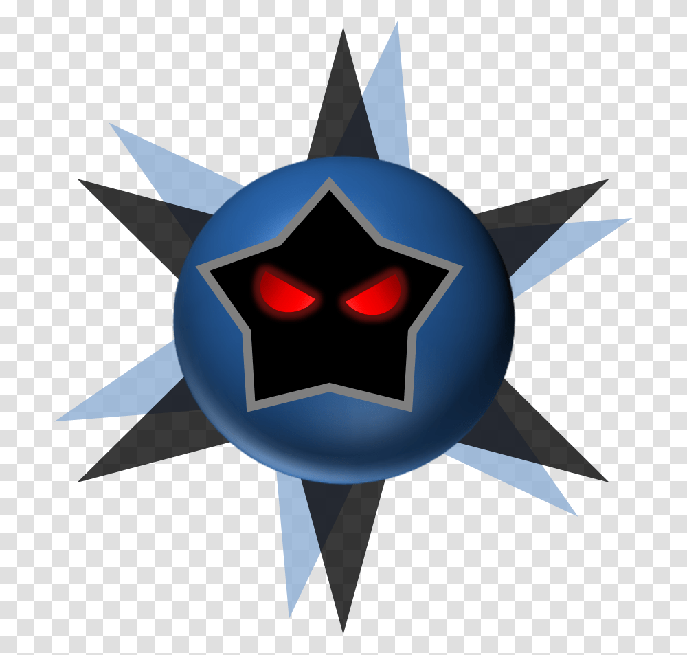 3d Dark Star By Rotommowtom On Clipart Library Super Mario Dark Star, Star Symbol, Airplane, Aircraft Transparent Png