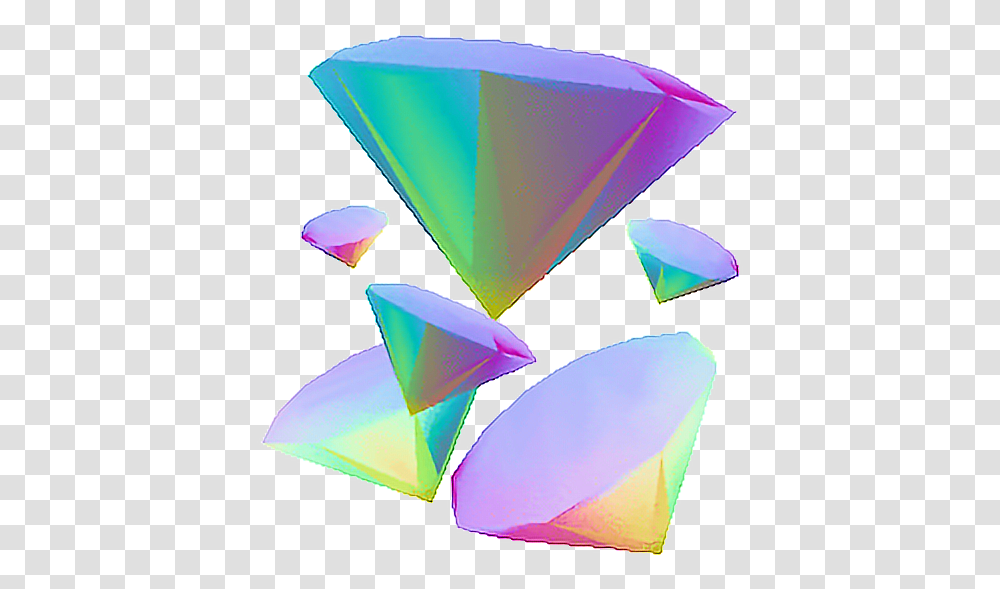 3d Diamantetercera Dimension Diamond Prisma Tumblr Seapunk Pngs, Triangle, Plectrum Transparent Png