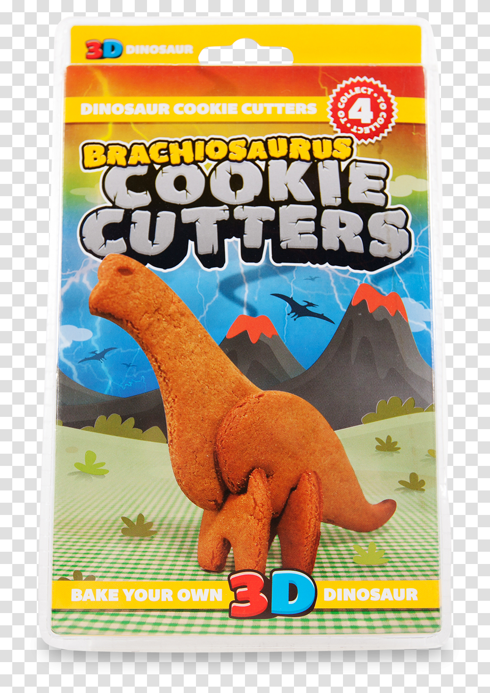 3d Dinosaur Cookie Cutter Brachiosaurus Animal Figure, Reptile, Plush, Toy, Advertisement Transparent Png