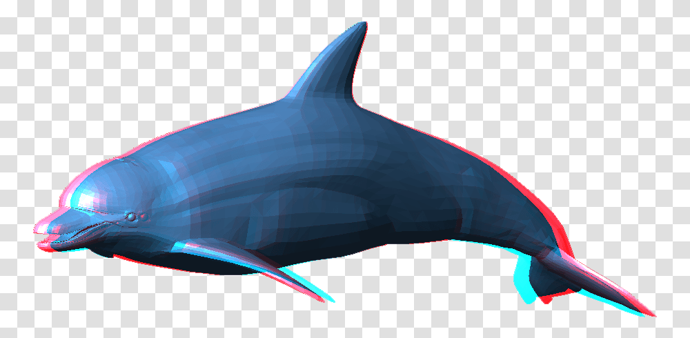 3d Dolphin Redandblue 3deffect 3d Dolphin, Shark, Sea Life, Fish, Animal Transparent Png