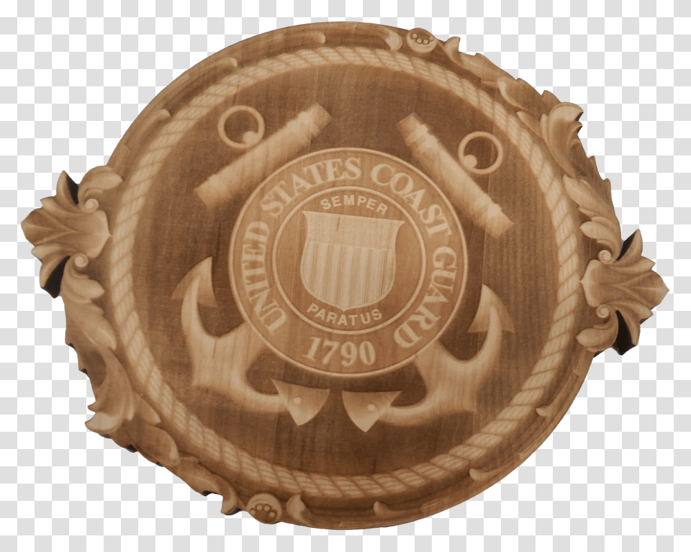 3d Engraved United States Coast Guard Crest Solid Transparent Png