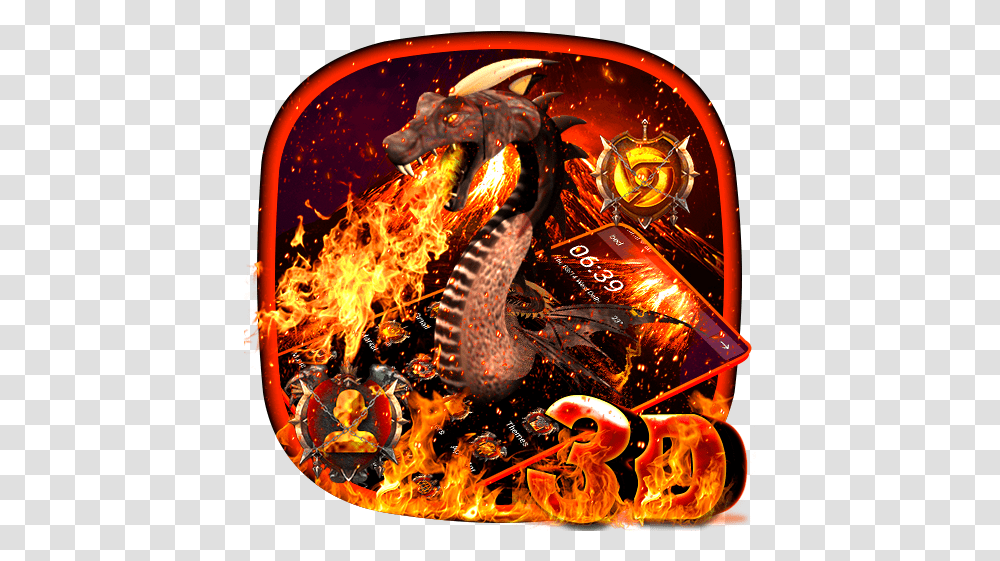 3d Fire Dragon Legend Launcher Theme Apk 110 Download Mythical Creature, Bonfire, Flame Transparent Png
