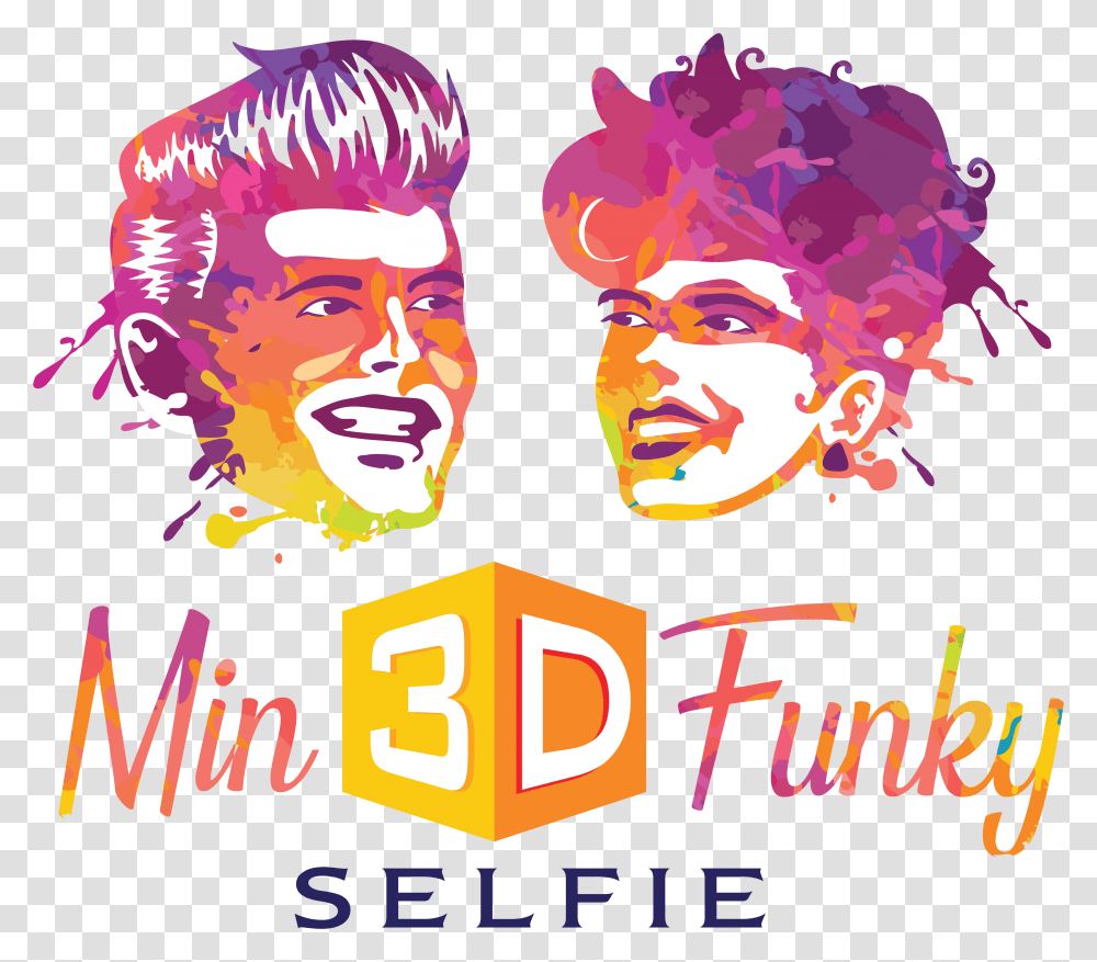 3d Funky Selfie Logo Graphic Design, Poster, Advertisement Transparent Png