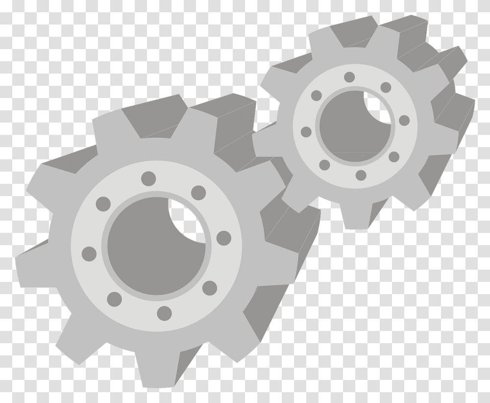 3d Gear Gear Clip Art, Machine, Cross Transparent Png