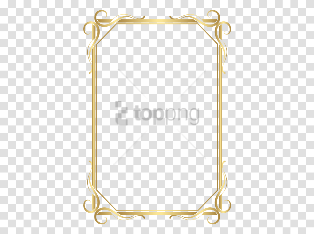 3d Gold Border Image With Background Golden Border, Bow, Scroll, Electronics Transparent Png